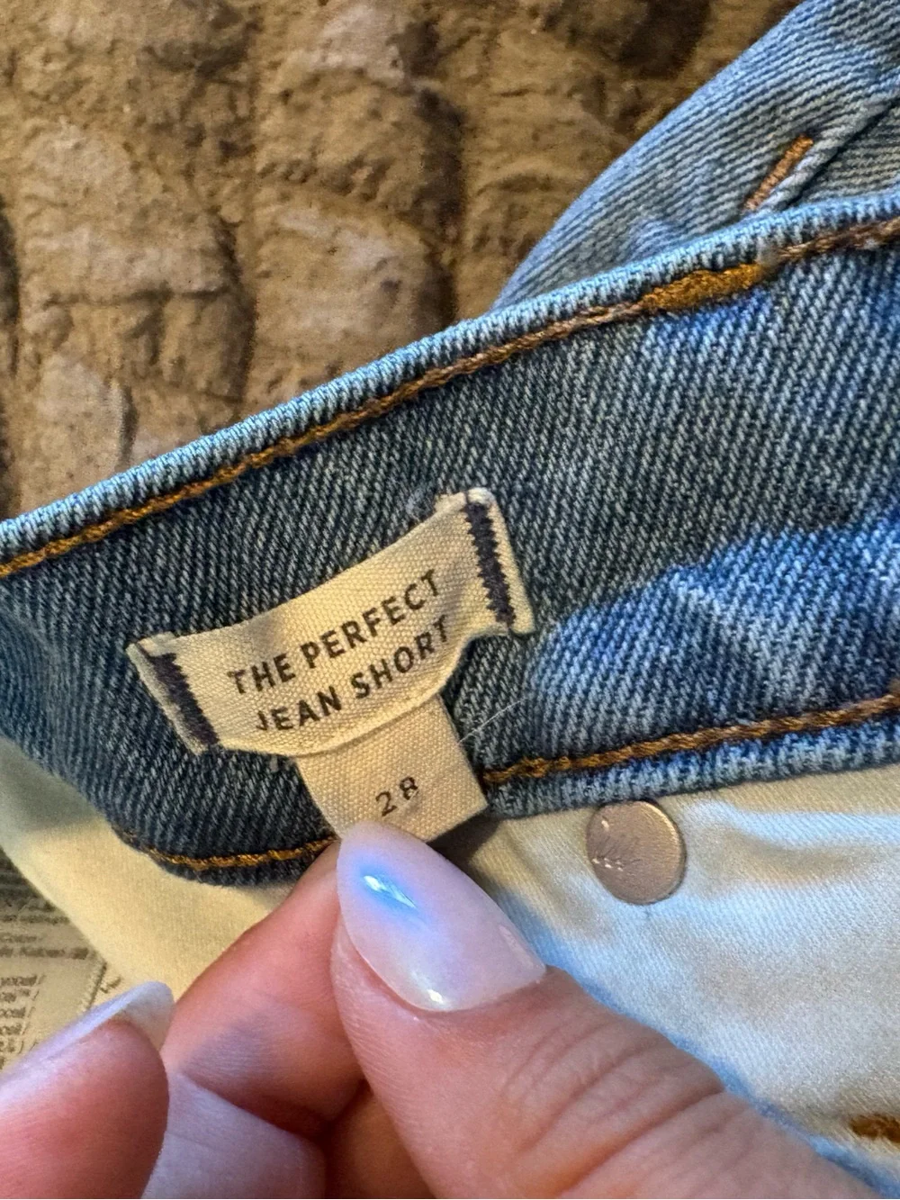 Madewell The Perfect Jean Short Distressed Raw Hem Denim Shorts Size 28 (435)
